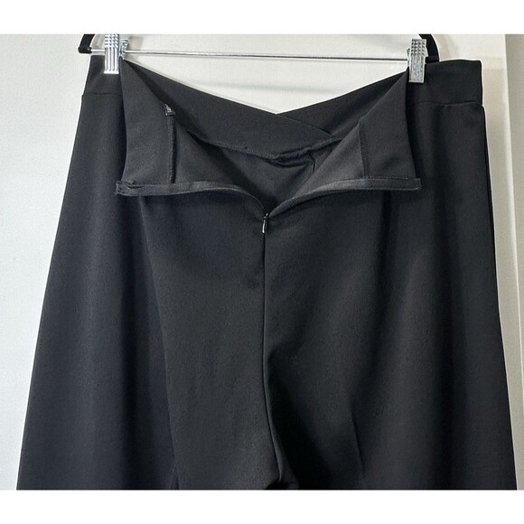Fashion Nova Call It Even Wide Leg Dress Pants Black Size 2X Stylish Altered Hem - Picture 9 of 16